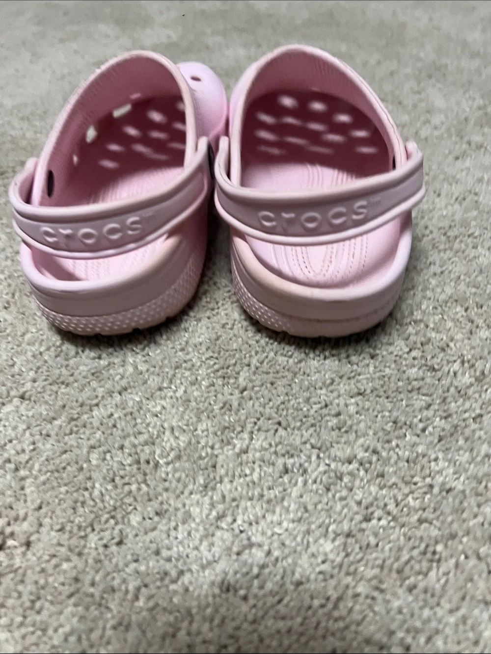 Pink crocs